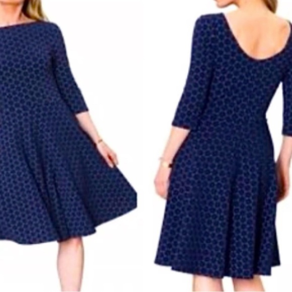 NWT Women’s Leota Seraphina Textured Knit Dress - Size XL - Navy - Picture 12 of 16